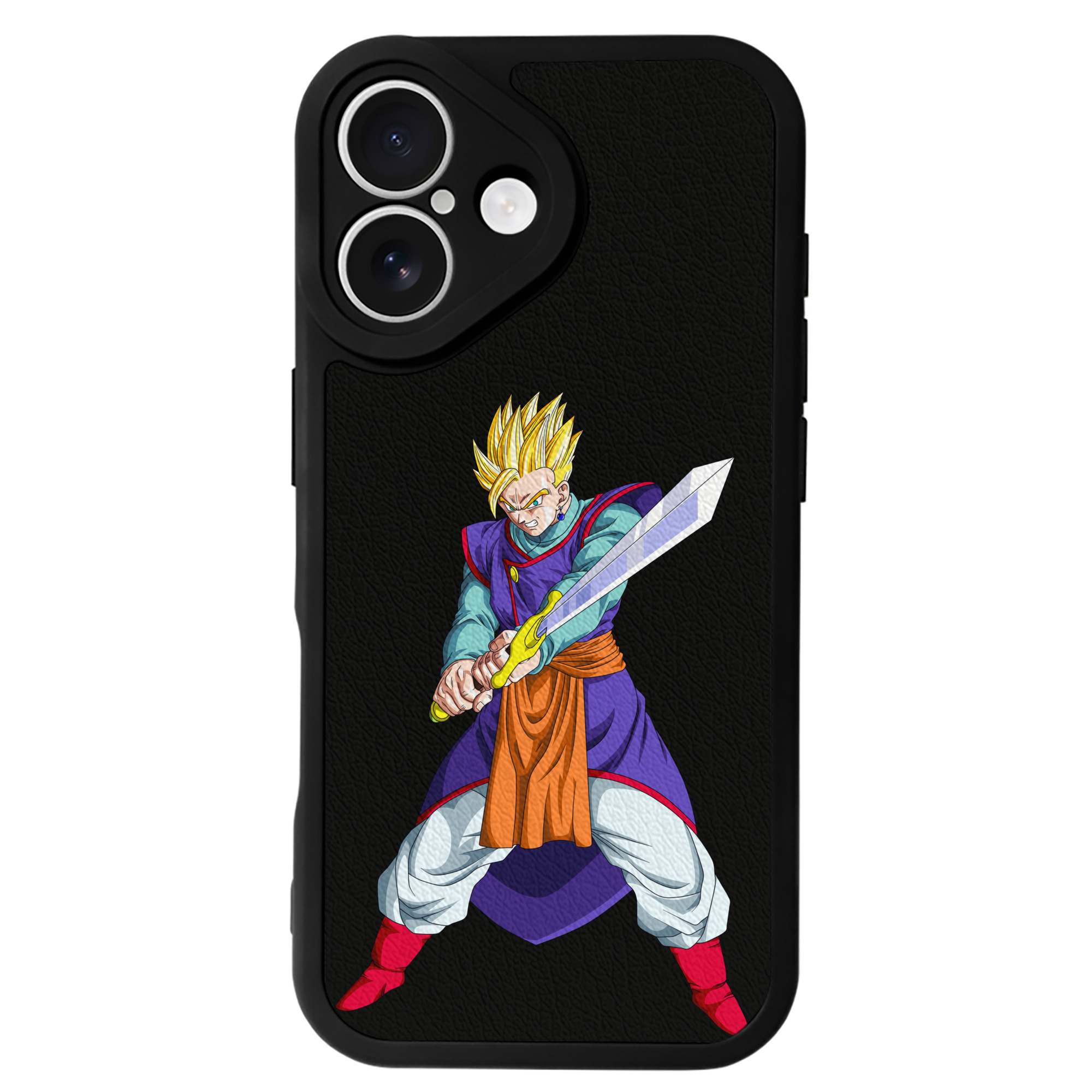 （画像用） ドラゴンボール 孫 悟飯（そんごはん）DRAGON BALL Son Gohan 【iPhone 16シリーズ対応】シリコンスマホケース（レザー調） 材質：シリコン